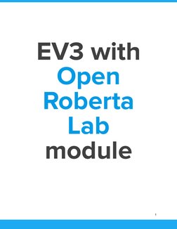 Open Roberta Lab EV3 Programming Guide | PDF | Robot | Robotics