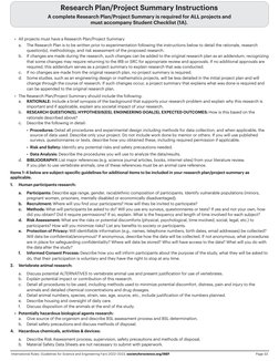 Isef Research Plan Project Summary Example.pdf ISEF Forms and Research Plan Guidelines | PDF | Risk | Science