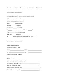 Level 2 English Progress Test | PDF | Room