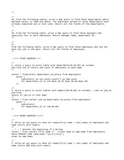 SQL Queries for Employee Management | PDF | Table (Database ...