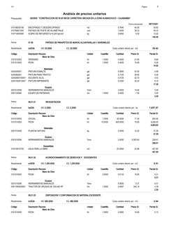 m2
010106030108
0.7640
30.60
40.05
ENCOFRADO Y DESCENCOFRADO
und
010708001002
1.0000
39.33
39.33
PINTADO DE POSTE DE KILOMETR