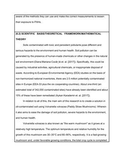 aware of the methods they can use and make the correct measurements to lessen 
their exposure to PAHs.
(6.2) SCIENTIFIC   BAS