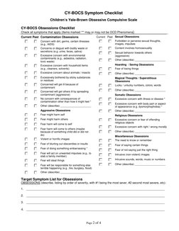 CY-BOCS Symptom Checklist for OCD | PDF | Obsessive–Compulsive Disorder ...