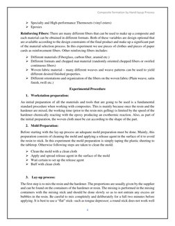 Layup Complete Process List.pdf Hand Layup Process for Composites | PDF | Composite Material | Fiberglass