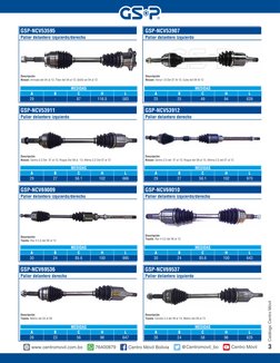 Palier delantero derecho
GSP-NCV69536
Descripción
Toyota: Matrix del 03 al 08
Palier delantero izquierdo
GSP-NCV69537
Descrip