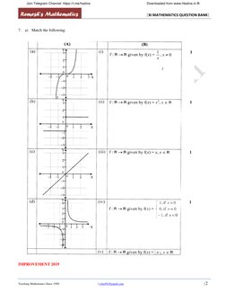 Remesh’s Mathematics 
[XI MATHEMATICS QUESTION BANK] 
 
 
Teaching Mathematics Since 1990