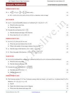 Remesh’s Mathematics 
[XI MATHEMATICS QUESTION BANK] 
 
 
Teaching Mathematics Since 1990