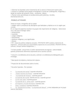 • Valorizar las leyendas como transmisoras de la cultura e historia de nuestro país.
• Conocer la realidad social pasada inve