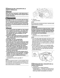 ABS (SISTEMA ANTIBLOQUEO DE FRENOS)
4-58
SAS30197
DESMONTAJE DEL CONJUNTO DE LA 
UNIDAD HIDRÁULICA
ATENCIÓN
SCA21091
Salvo qu