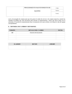 Procedimiento de Mantenimiento Preventivo | PDF | Finanzas y dinero ...