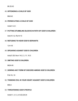 All Sin List.pdf Comprehensive List of 667 Sins | PDF | Sermon | Jesus