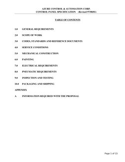 Control Panel Specification Standards | PDF | Electrical Wiring ...