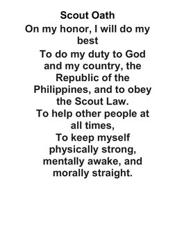 Senior Scout Code and Oath Philippines | PDF