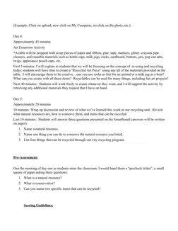 (Example: Click on upload, now click on My Computer, no click on the photo, etc.).
Day 4:
Approximately 45 minutes
Art Extens