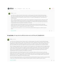 Sai ngữ pháp: chỉ copy toàn câu đề bài và dán vào các chỗ thay thế, 14.4/15 điểm
