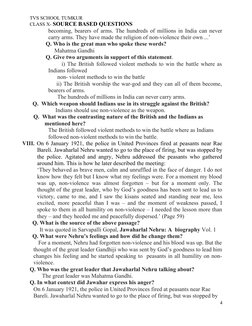 TVS SCHOOL TUMKUR
CLASS X- SOURCE BASED QUESTIONS
becoming, bearers of arms. The hundreds of millions in India can never
carr