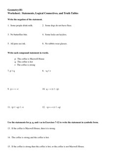 Truth Tables Packet Worksheet.pdf Truth Table Exercises and Solutions | PDF | Mathematical Logic ...