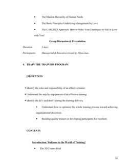 •
The Maslow Hierarchy of Human Needs
•
The Basic Principles Underlying Management by Love
•
The CARESSES Approach: How to Ma