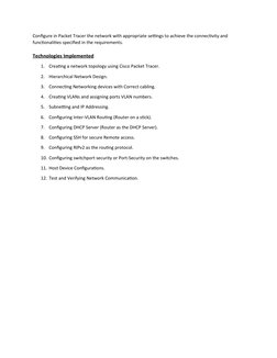 Campus Network Design with Packet Tracer | PDF | Computer Network | Ip ...