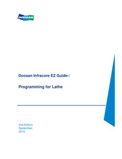 Doosan Lathe Programming Manual | PDF | Machine Tool | Drilling