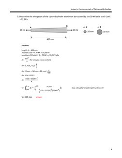 Axial Deformation and Strain Solutions | PDF | Young's Modulus ...