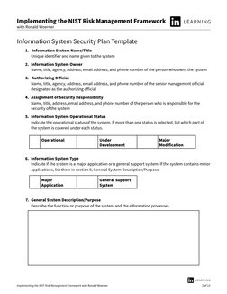 NIST System Security Plan Template | PDF | Computer Security | Security