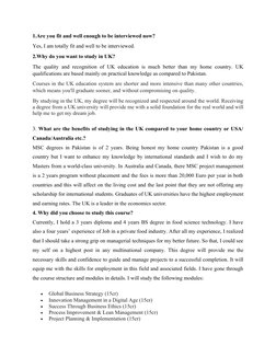 Bpp Interview Process BPP University Interview Insights | PDF | Academic Degree | Master's Degree