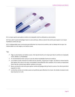 CURSO DE MAQUILLAJE BÁSICO  
  
Page 6  
             
 
  
#1: La mejor opción para aplicar sombra en el párpado móvil es ut