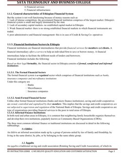 Overview of Ethiopian Financial System | PDF | Financial Markets | Money