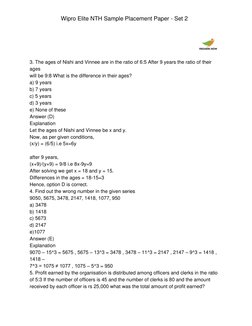 Wipro Elite NTH Placement Paper Set 2 | PDF | Teaching Methods & Materials
