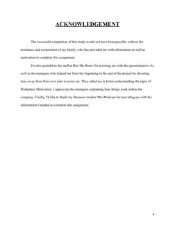 ACKNOWLEDGEMENT
The successful completion of this study would not have been possible without the
assistance and cooperation o