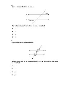 High School Geometry Practice Test | PDF