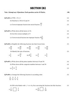 SECTION {B} 
Note: Attempt any 4 Questions. Each question carries 10 Marks. 
 
 
 
 
(40) 
 
Q.No.02 (a) 5700 ÷ 15 × 2