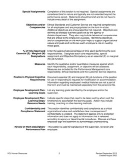 VCU Human Resources 
2 
Revised September 2013 
 
 
Created August 2002 
 
Special Assignments  Completion of this section is