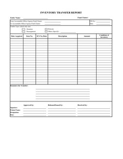 Inventory Transfer Report Template | PDF