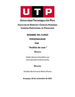 Universidad Tecnológica Del Perú 
FACULTAD DE DERECHO Y CIENCIAS HUMANAS
CARRERA PROFESIONAL DE PSICOLOGIA
NOMBRE DEL CURSO
P