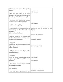 Symmetry Lesson Plan for Grade 3 | PDF | Symmetry | Lesson Plan
