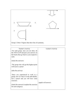 Symmetry Lesson Plan for Grade 3 | PDF | Symmetry | Lesson Plan
