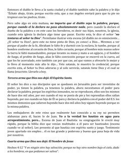 Entonces el diablo le lleva a la santa ciudad y el diablo también sabe la palabra y le dijo
“Échate abajo, tírate, porque esc