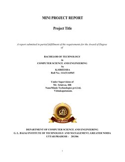 Computer Science Mini Project Report | PDF | Databases | World Wide Web