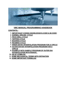 Vmc Machine Coding VMC Manual Programming Handbook | PDF | Numerical Control | Machining