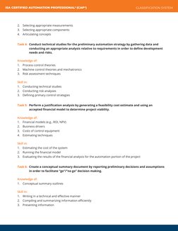 2. Selecting appropriate measurements
3. Selecting appropriate components
4.	 Articulating concepts
 
Task 4:	 Conduct techni