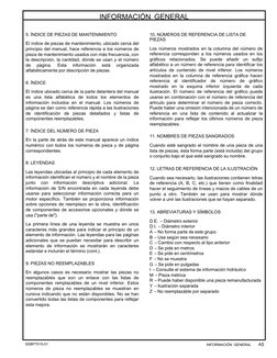 SSBP7515-01
INFORMACIÓN GENERAL
A5
5. ÍNDICE DE PIEZAS DE MANTENIMIENTO
El índice de piezas de mantenimiento, ubicado cerca d