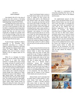 LIFE OF PI
BOOK SUMMARY
Yann Martel’s life of Pi is the story of
a young  man  who  survives a  harrowing
shipwreck and month