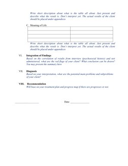 Write short description about what is the table all about. Just present and
describe what the result is. Don’t interpret yet.