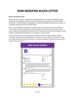 Modified Block Format Letter Guide | PDF