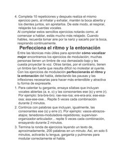 Ejercicios para Mejorar la Dicción | PDF