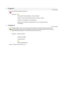 
Pregunta 9
0 de 10 puntos
Los organismos públicos pueden ser:
Respuestas:
 
Centralizados, descentralizados y desconcentrad