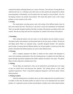Plastic Recycling: Challenges and Solutions | PDF | Recycling | Plastic