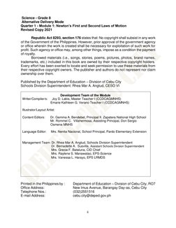 Module 1 Grade 8 Science q1 Wk1 | PDF | Force | Mass
